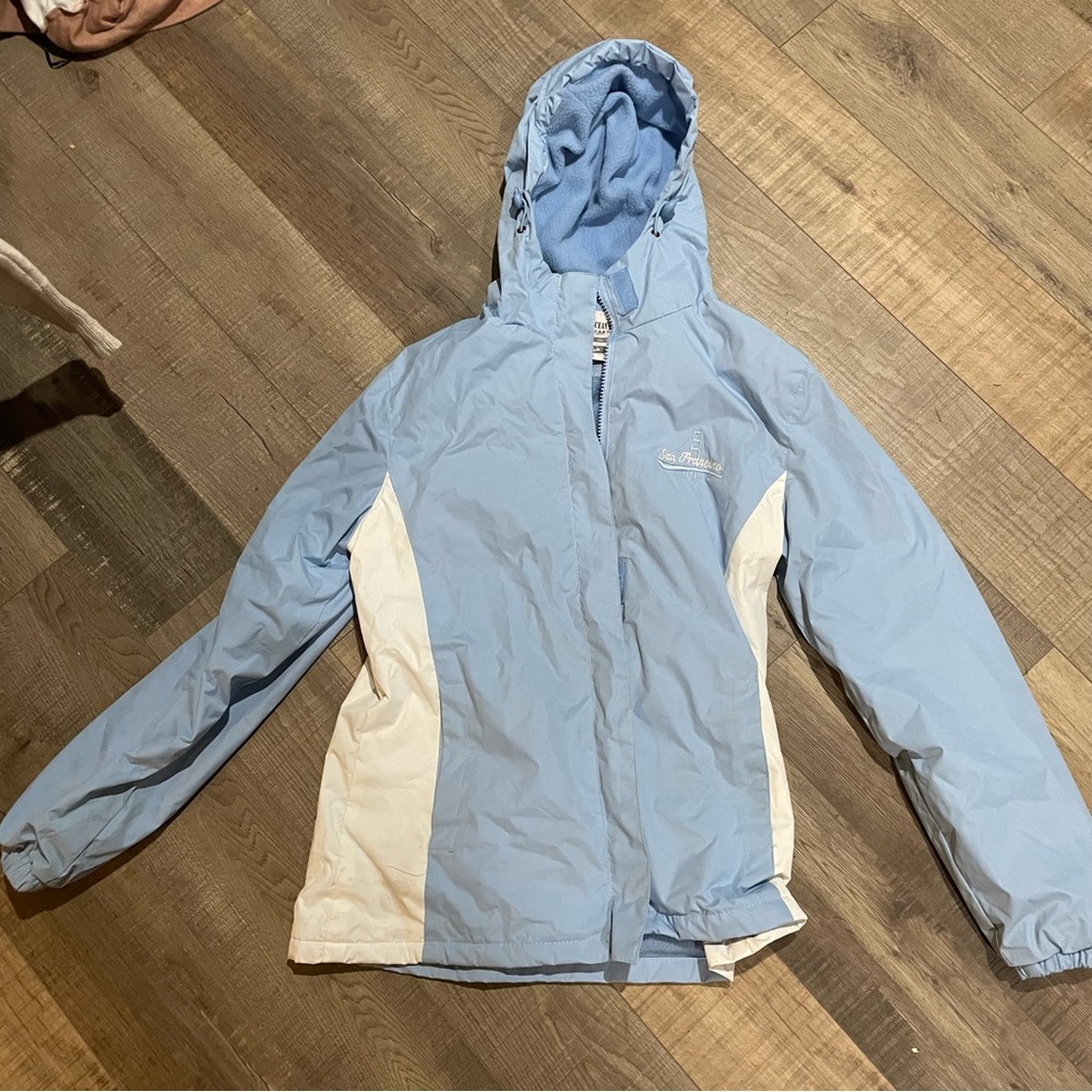 San Francisco fleece lined raincoat